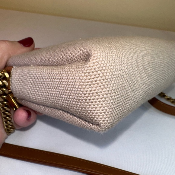 Saint Laurent NWT Gaby mini camera bag beige canvas tan leather Box dustbag COA - Picture 10 of 14